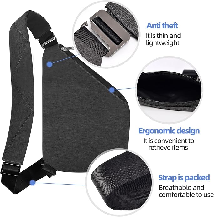 Anti Theft Crossbody Bag, Anti Theft Travel Bag - Image 5