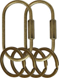 Key Chain, Brass Key Rings 2 Pack Screw Lock Key Organizer by Unknown