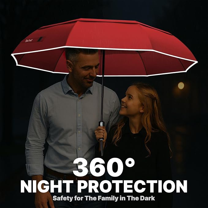 Royal Walk Windproof Folding Travel Umbrella Compact and Strong Luxurious Real - Image 5