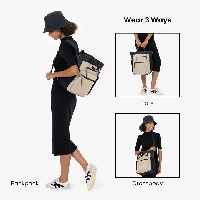Sherpani Soleil, Anti Theft Convertible Backpack, 3 in 1 Tote Bag, Cross Body - Image 4