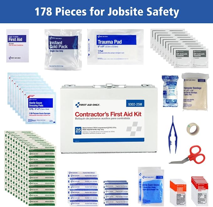 First Aid Only 9302-25M 25-Person Contractor's First Aid Kit - Image 3