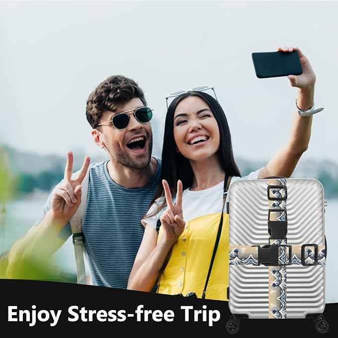 2 Pack Luggage Straps for Suitcases Adjustable Luggage Belt TSA Approved - Image 4