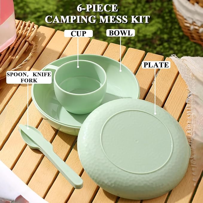 HOMQUEN 6-Piece Camping Mess Kit - Image 3