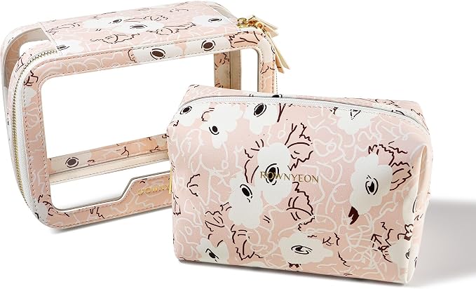 ROWNYEON Clear Makeup Case Toiletry Bag Multipurpose Travel Makeup Train Case by CAMDEEZ