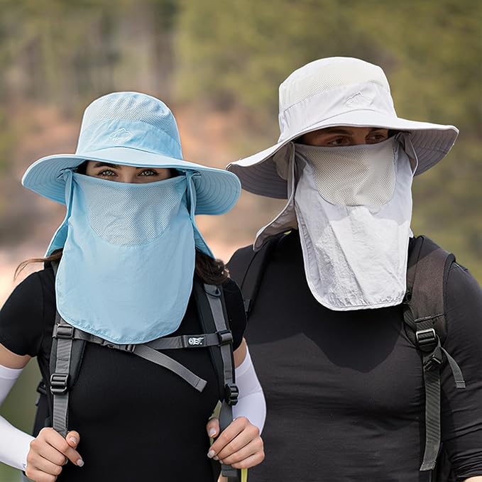 Sun Hats for Men Women Fishing Hat UPF 50+ Breathable Wide Brim Summer UV - Image 3