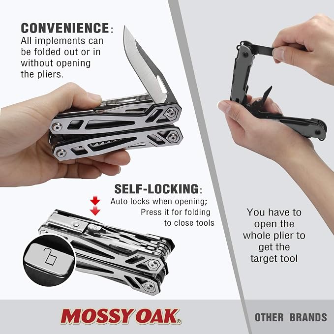 MOSSY OAK Multitool, 21-in-1 Stainless Steel Pocket Knife - Image 3