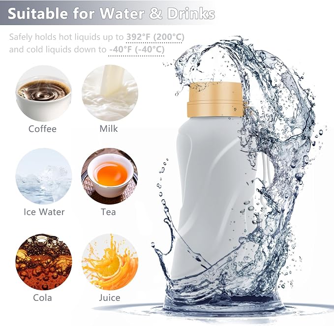 Collapsible Water Bottles 2 Pack, Leak Proof, Reuseable BPA Free Silicone - Image 4