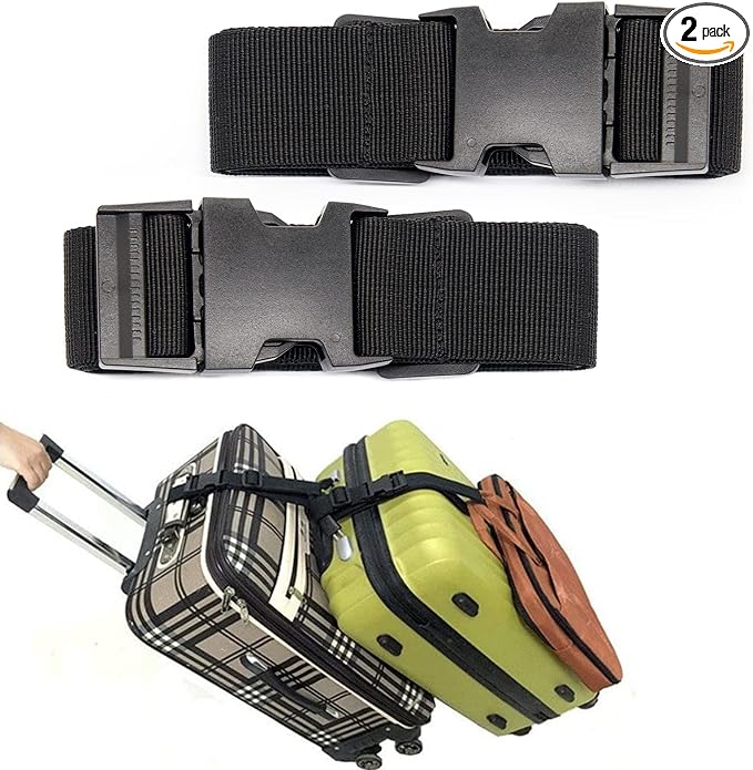 Luggage Straps for Suitcases TSA Approved, Travel Accessories to Connect Two by Ajmyonsp