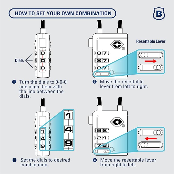 Brinks TSA Accepted Indicator Luggage Lock, New More Secure TSA008 Key - Image 6