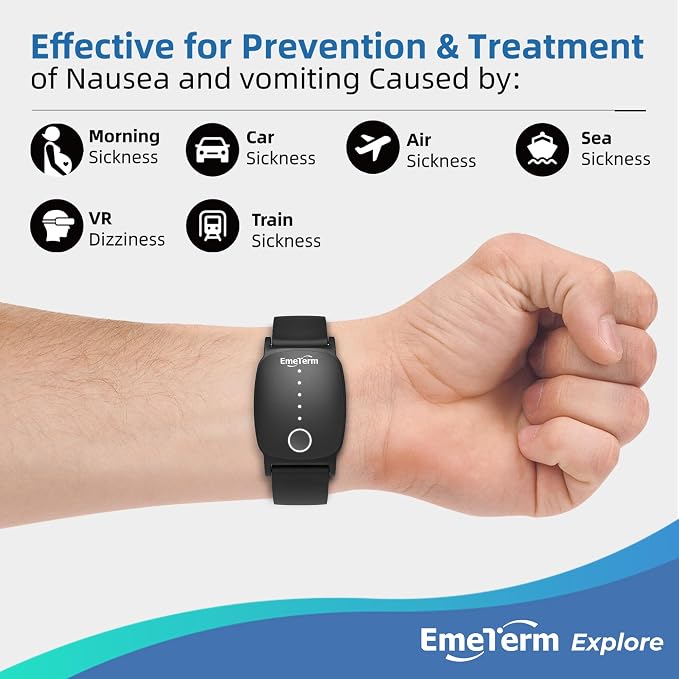 EmeTerm Explore FDA-Cleared Anti-Nausea Wristband IP67 Waterproof Morning - Image 3