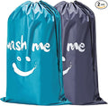 HOMEST 2 Pack XL Wash Me Travel Laundry Bag, Dirty Clothes Organizer, Large by HOMEST