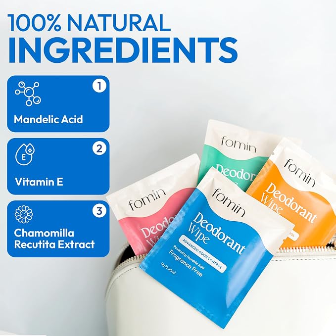 FOMIN Acidified Travel Deodorant Wipes - Image 6