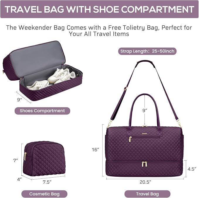Travel Duffle Weekender Bags for Women - Image 3