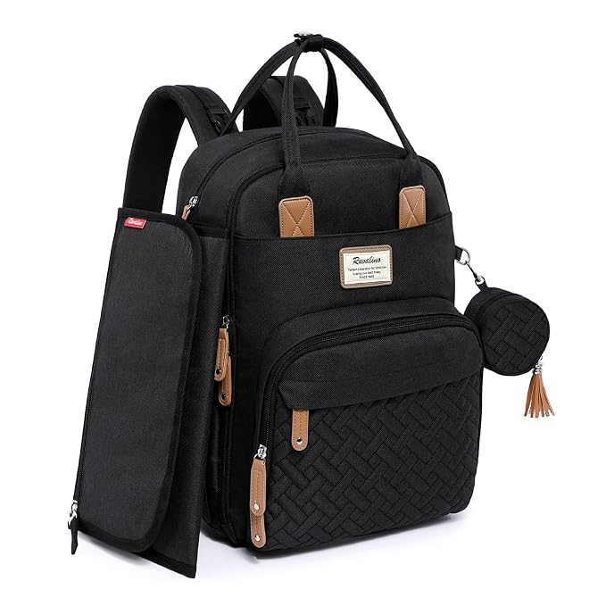 RUVALINO Diaper Bag Backpack, Large Capacity, Waterproof by RUVALINO