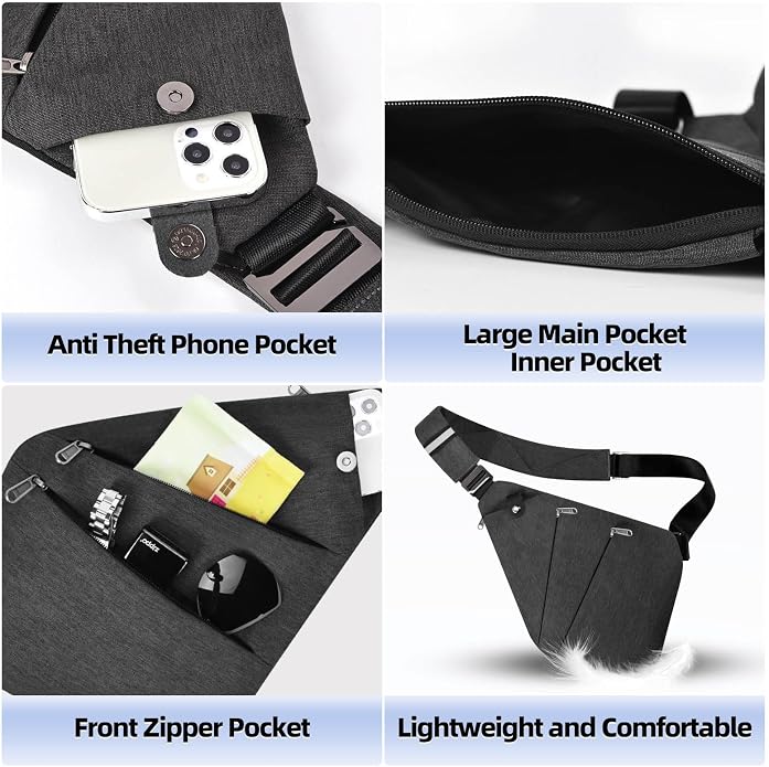 Anti Theft Crossbody Bag, Anti Theft Travel Bag - Image 6
