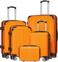 Coolife Luggage Expandable 5 Piece Sets PC+ABS Spinner Suitcase 20 inch 24 inch by COOLIFE