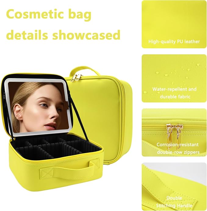 Travel Makeup Bag for Women and Makeup Artists Cosmetic Organizer Large Makeup - Image 6
