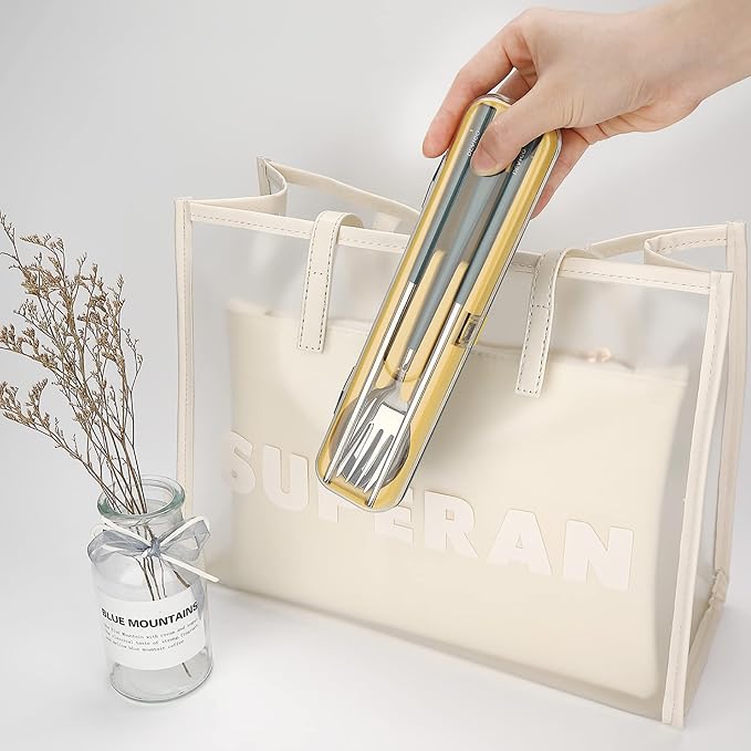 DEVICO Portable Utensils, Travel Reusable Silverware Flatware Set - Image 4