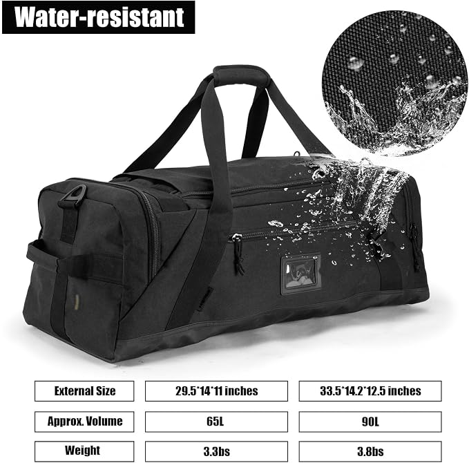 Large Duffle Bag, Gym Bags For Men Weekend Bag For Women Travel Backpack Carry - Image 3