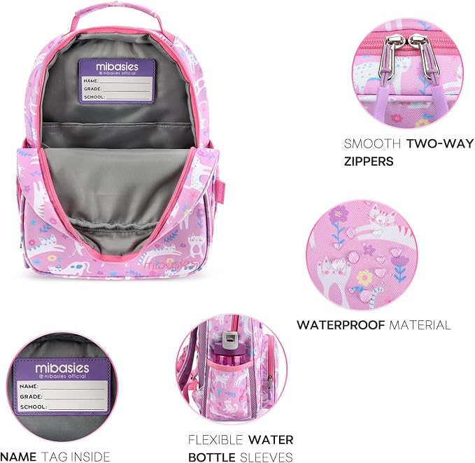 mibasies Toddler Backpack for Girls 2-4: Cute Kids Backpacks for Girls - Image 4