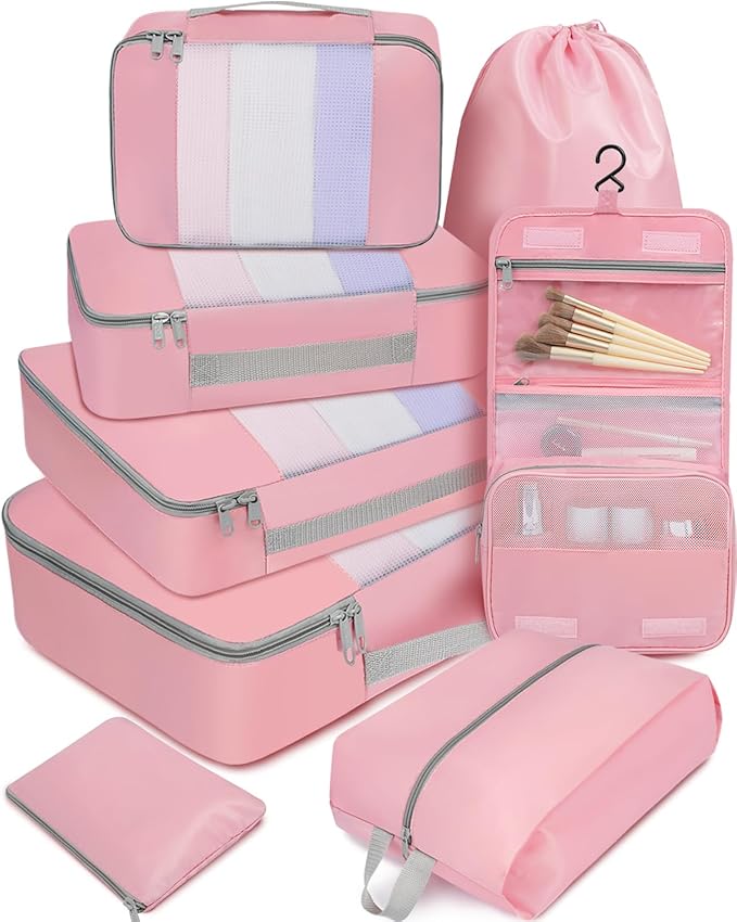 BAGAIL 6 Set/8 Set/10 Set Packing Cubes Various Sizes Packing Organizer by BAGAIL