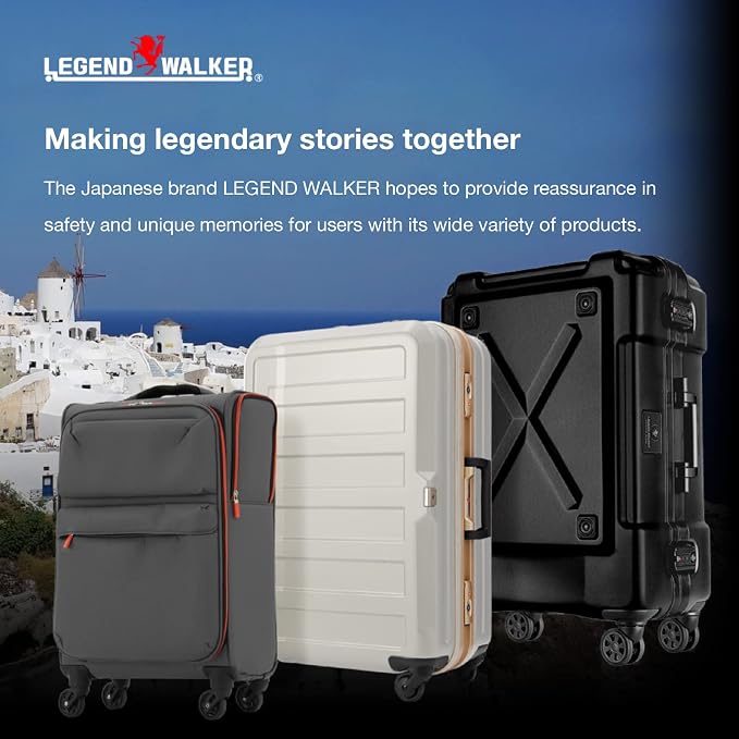 LEGEND WALKER Durable Aluminum Frame Hardside Luggage, 5122-62-GR - Image 7