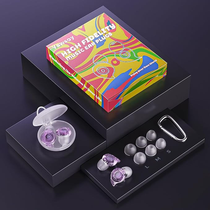 Concert Ear Plugs, 2 Pairs High Fidelity Ear Plugs Noise Reduction - Image 9