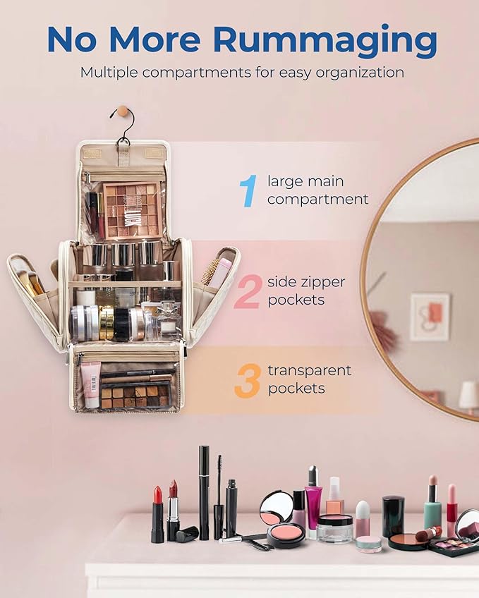 BAGSMART Toiletry Bag Travel Makeup Bag - Image 2