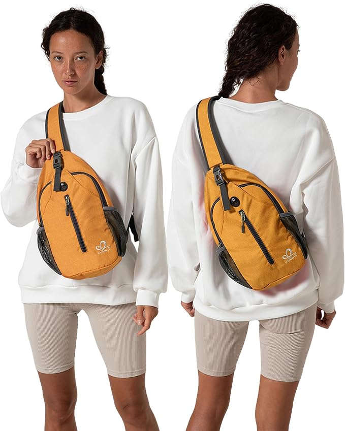 WATERFLY Crossbody Sling Backpack Sling Bag Travel Hiking Chest Bag Daypack - Image 6