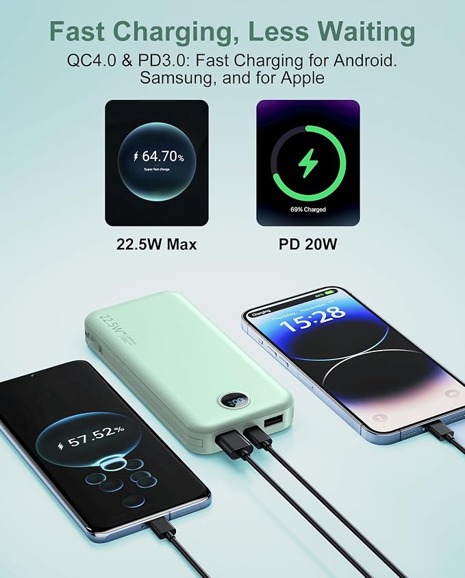 Portable Power Bank, 12000mAh 22.5W Phone Charger - Image 5