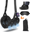 Portable Airplane Foot Hammock-Ultimate Comfort Bundle w/Sleep Mask & Ear Plugs by Unknown