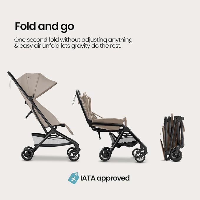 Mompush Velo Lightweight Travel Stroller – One-Hand Fold, Ultra-Compact & - Image 6