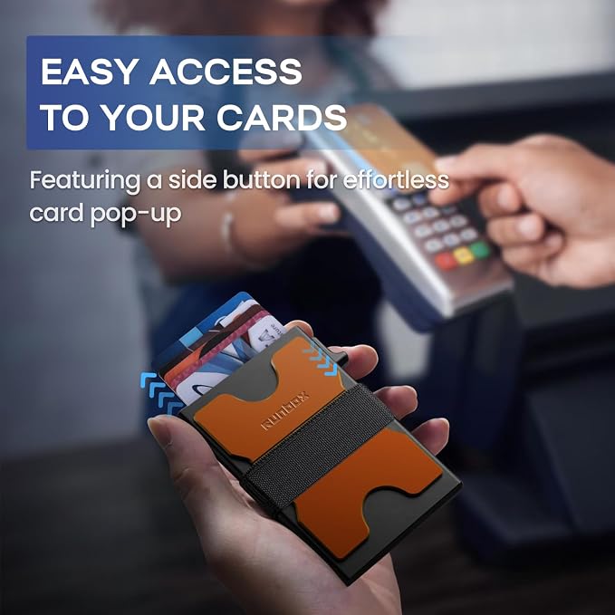Mens Business Card Holder, Slim Card Wallet - Image 3