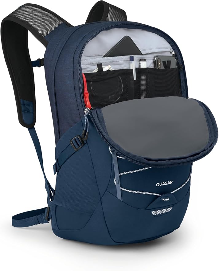Osprey Quasar Commuter Backpack, Atlas Blue/Heather Grey - Image 9