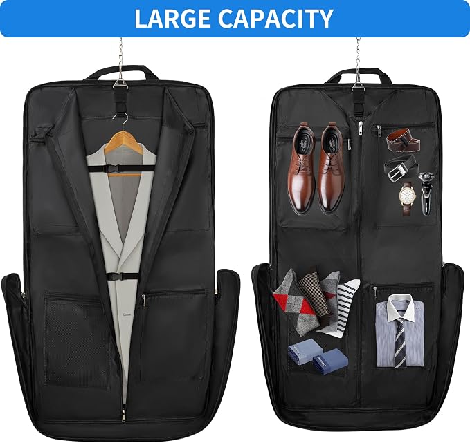 AKOZLIN Travel Luggage Garment Bag Foldable Hanging Suit Bag - Image 4