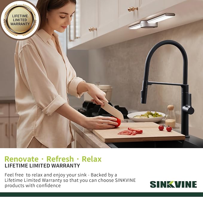 22 Inch Drop-In Kitchen Sink, SINKVINE 22" x 18" Stainless Steel Indoor and - Image 8