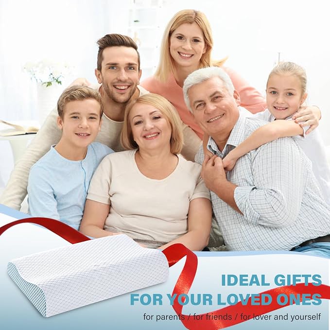 2 Pack Memory Foam Cooling Bed Pillows - Image 8