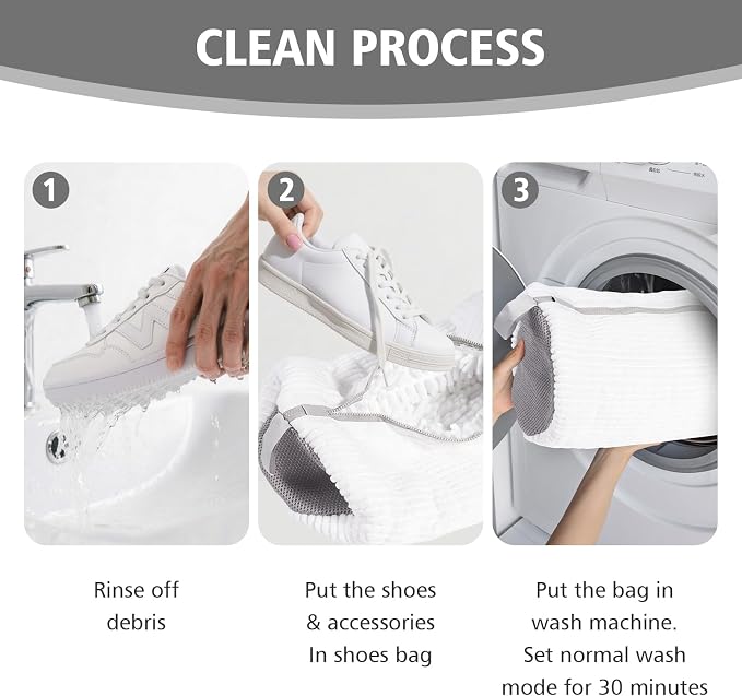 HEAVYWOOD Shoes Bag for Washing Machine Reusable Shoe Cleaning Washing Machine - Image 6