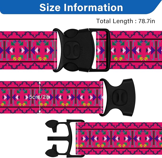 2 Pack Luggage Straps for Suitcases, Adjustable Travel Belt - Image 3
