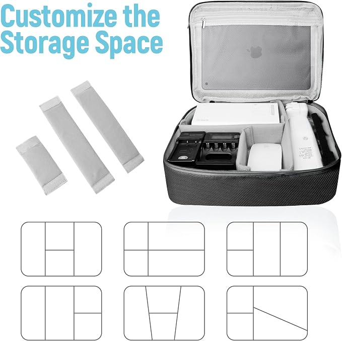 Electronics Travel Organizer, Large Double Layer Portable Waterproof Travel - Image 3