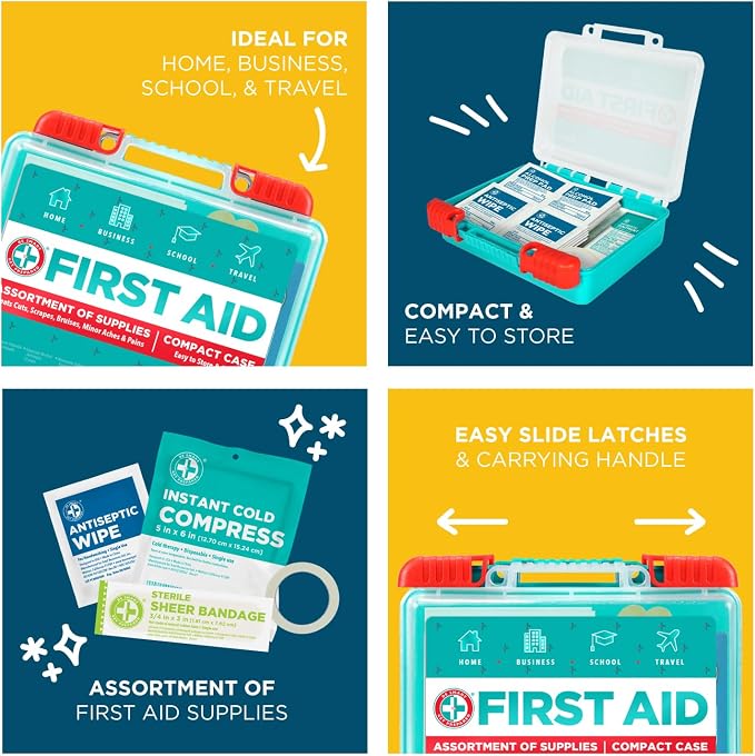 Be Smart Get Prepared 85 Piece First Aid Kit: Clean, Protect Minor Cuts - Image 5