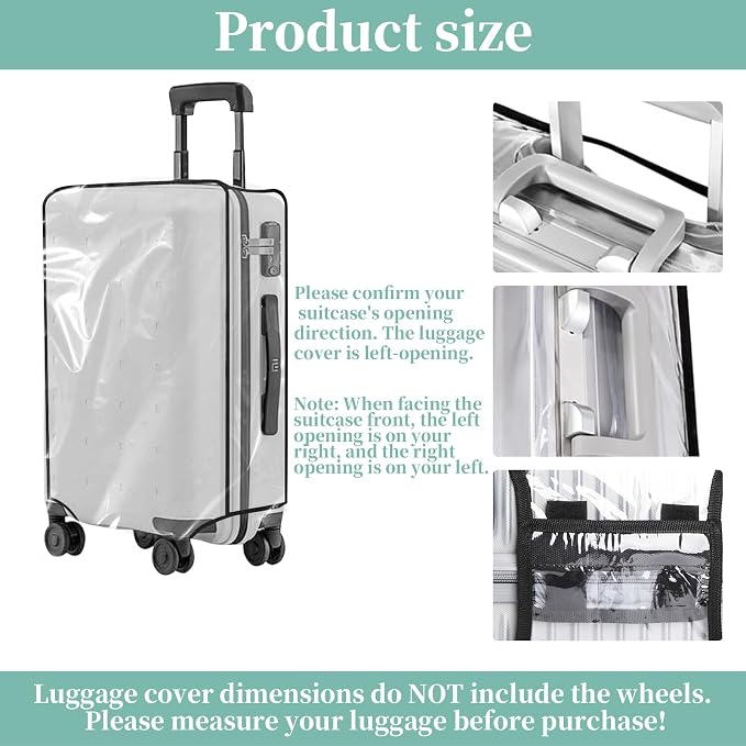 Clear PVC Luggage Cover, Waterproof Dustproof Anti-Scratch Suitcase Protector - Image 2