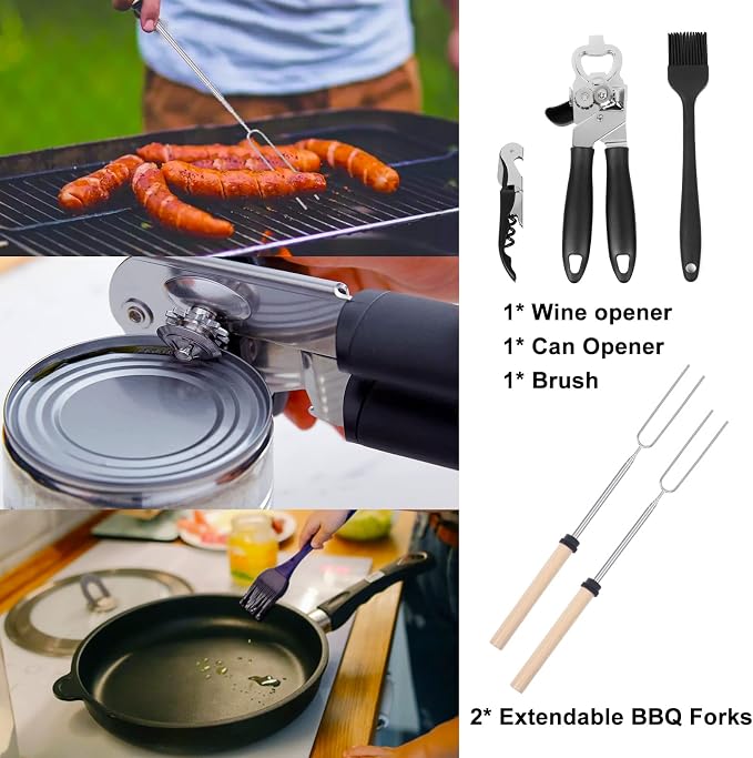 35 Pcs Camping Kitchen Utensil Set Outdoor Kitchen Gear, Outdoor Cooking and - Image 6