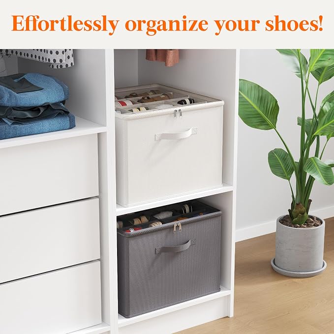Lifewit Shoe Storage Organizer for Closet, Fits 12-16 Pairs, Large Shoe Box - Image 5