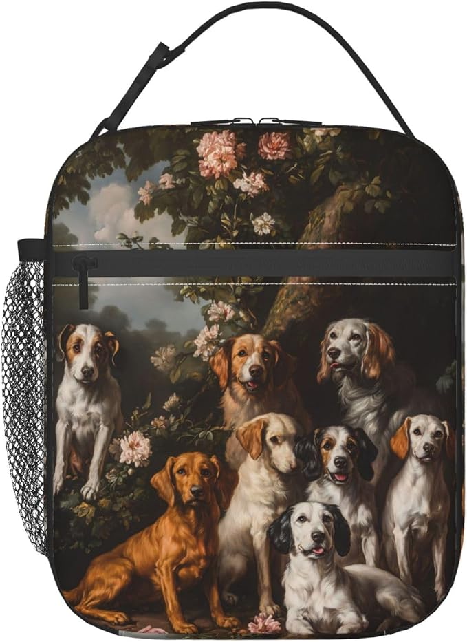 Dog Insulated Lunch Box for Women Men Dog Lunch Bag for Travel, or Fishing by cromcu