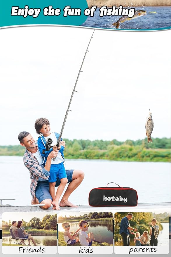 Fishing Pole Combo Set, Carbon Fiber Telescopic Fishing Rod Kit - Image 6