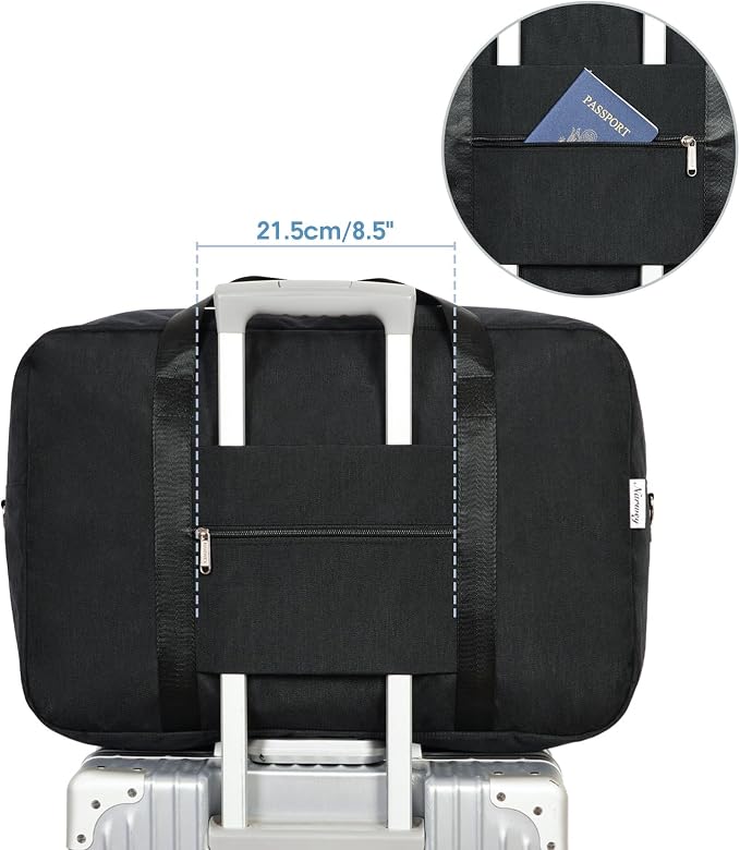 Carry on luaggage 22x14x9 Airlines Approved Foldable Carry on Bag Travel Duffel - Image 6