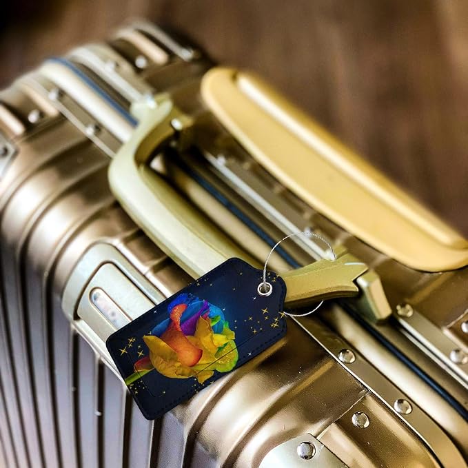 2 Pack Luggage Tag for Suitcase, Cute Unique Leather Suitcase Tags Identifiers - Image 4