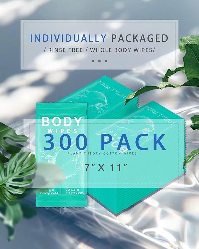 FUMMI 300 Pack Body Wipes – Large Individually Packaged Bath Wipes by Unknown