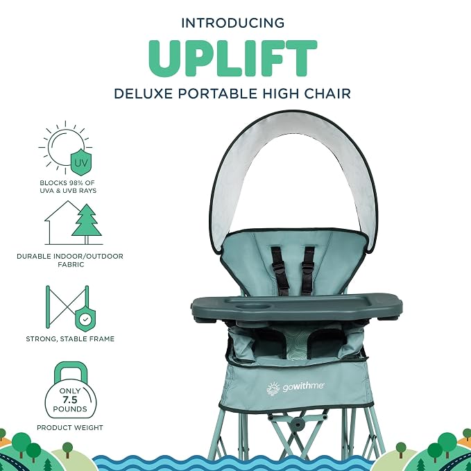 Baby Delight Go with Me Uplift Deluxe Portable High Chair | Travel High Chair | - Image 2